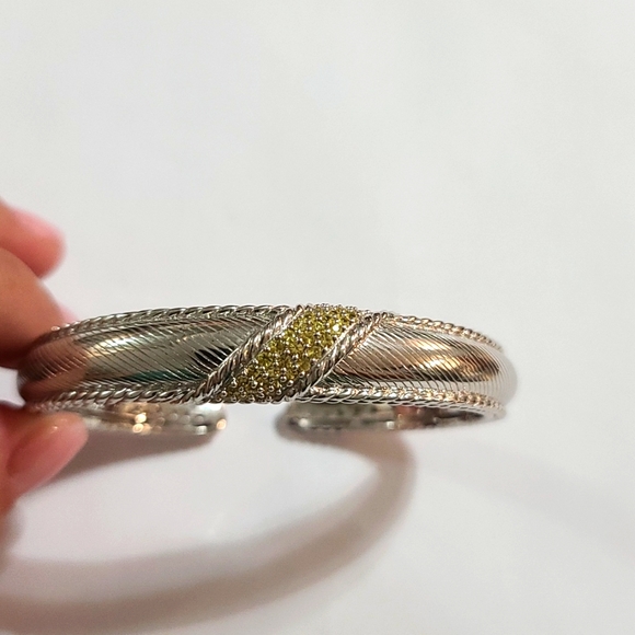 New - Judith Ripka Yellow Sapphire Cuff